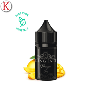 E-liquide Mangue sans nicotine de la gamme King Salt par CDS Lab. Une mangue bien ronde et mûre, bien sucrée. Le soleil dans la vape. E LIQUIDE MANGUE KING SALT 20ML