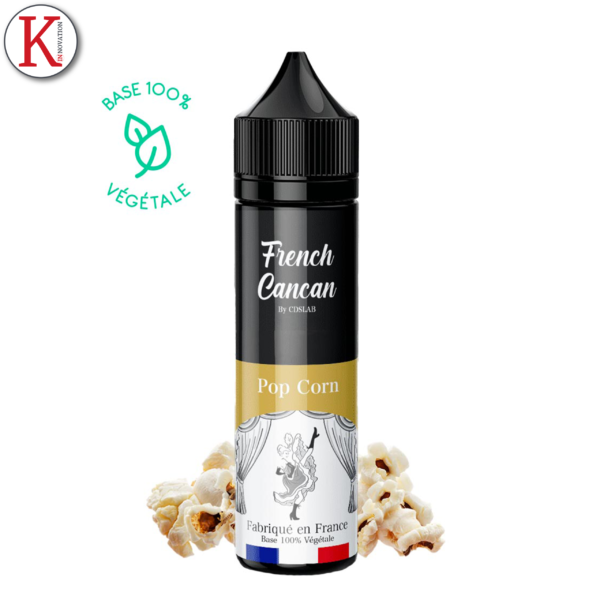 E-liquide Pop-Corn en 30ml 00mg/ml de nicotine. Base 100% végétale pour une vape plus safe, fabriqué en France par CDS Lab. Pas Cher