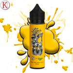 Le Jus De Dingue e-liquide La Fine Equipe. Une alliance magique d'un gâteau citron et la délicatesse de la coco en 50ml sans nicotine.